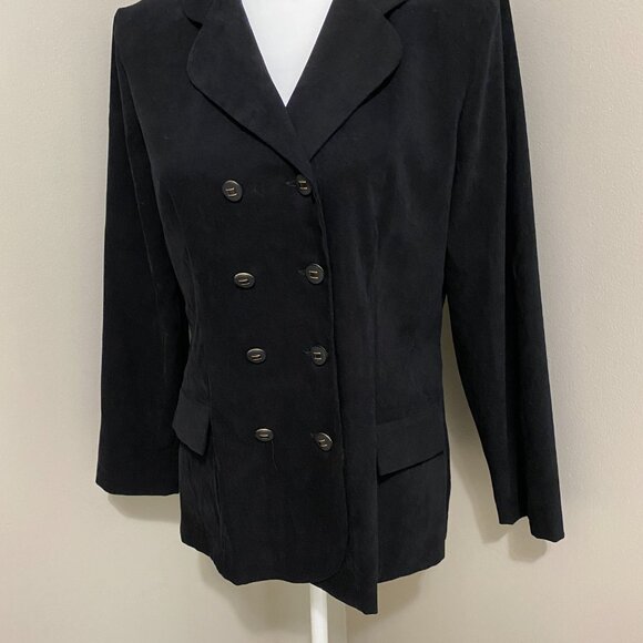 Vintage 1990's Black Double Breasted Blazer size 10P - Picture 3 of 6